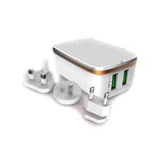 شارژر دو پورت LDNIO A2204 USB Travel Charger همراه با کابل